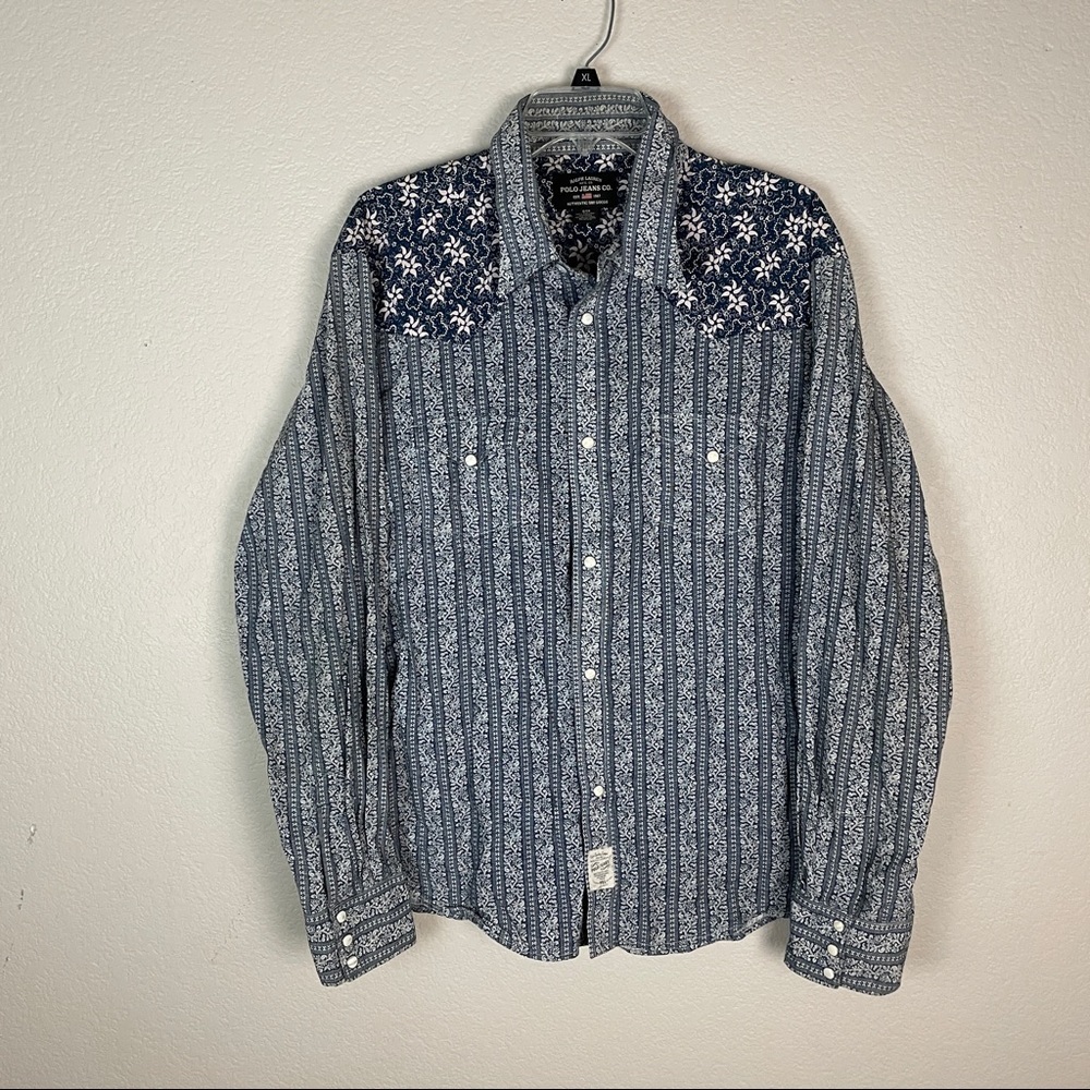 Ralph Lauren Polo Jeans Button Up Shirt Size Small